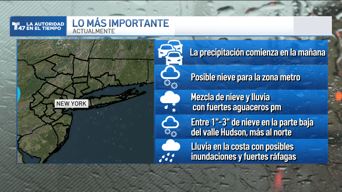 ¿Cuándo nevará en Nueva York y Nueva Jersey? Telemundo New York (47)