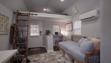 He Built His Home In A Backyard And Pays $0 To Live In It: See How He Did It 1 107196782 1676667368584 TinyHome Couch upstairs