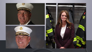 John Hodgens (upper left), John Esposito (lower left), and Commissioner Laura Kavanagh (right).