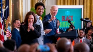 Foto de la recepción en la Casa Blanca por el Mes de la Historia Negra.