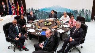 Foto de los ministros de Exteriores del G7.