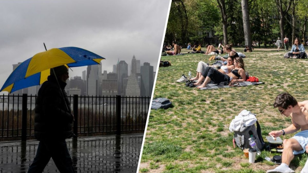 A roller coaster of weather is expected in New York before heavy rain on Sunday
