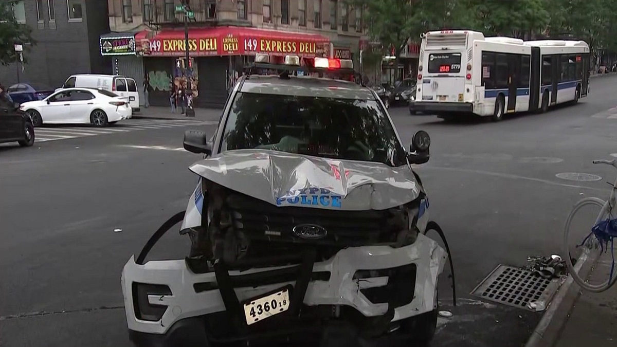 Vehicular Accident Involving NYPD Officers In The Bronx Caught On ...