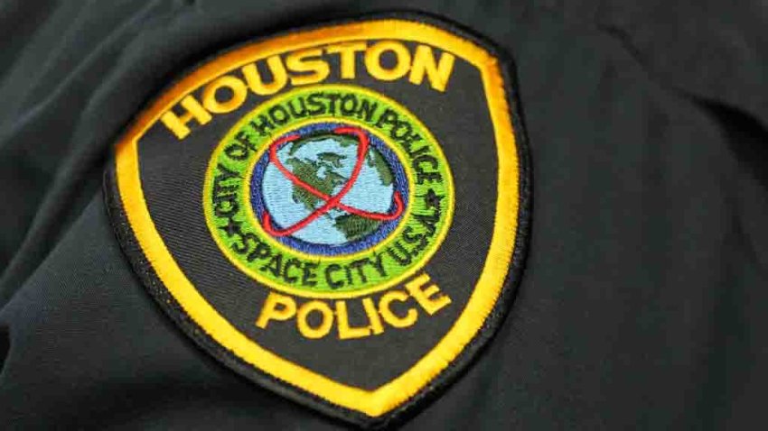 HOUSTON, TEXAS – MARCH 31:  Houston police patch on a uniform at the of the 2023 NCAA Mens Basketball Tournament Final Four semifinal games at NRG Stadium on March 31, 2023 in Houston, Texas.  (Photo by Mitchell Layton/Getty Images)