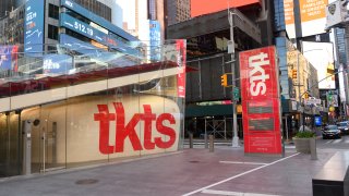 A view of the TKTS booth in Times Square