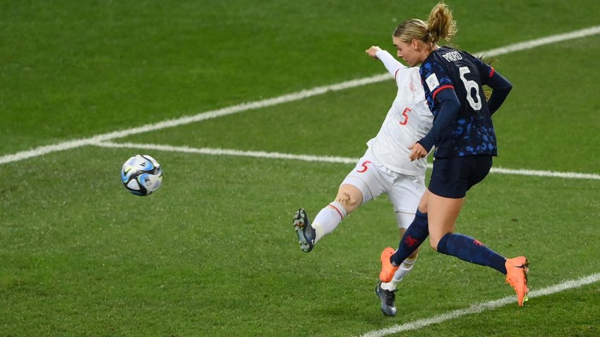 DUNEDIN, NEW ZEALAND – AUGUST 01: Jill Roord of Netherlands scores her team’s fourth goal  during the FIFA Women’s World Cup Australia & New Zealand 2023 Group E match between Vietnam and Netherlands at Dunedin Stadium on August 01, 2023 in Dunedin / Ōtepoti, New Zealand. (Photo by Harriet Lander – FIFA/FIFA via Getty Images)