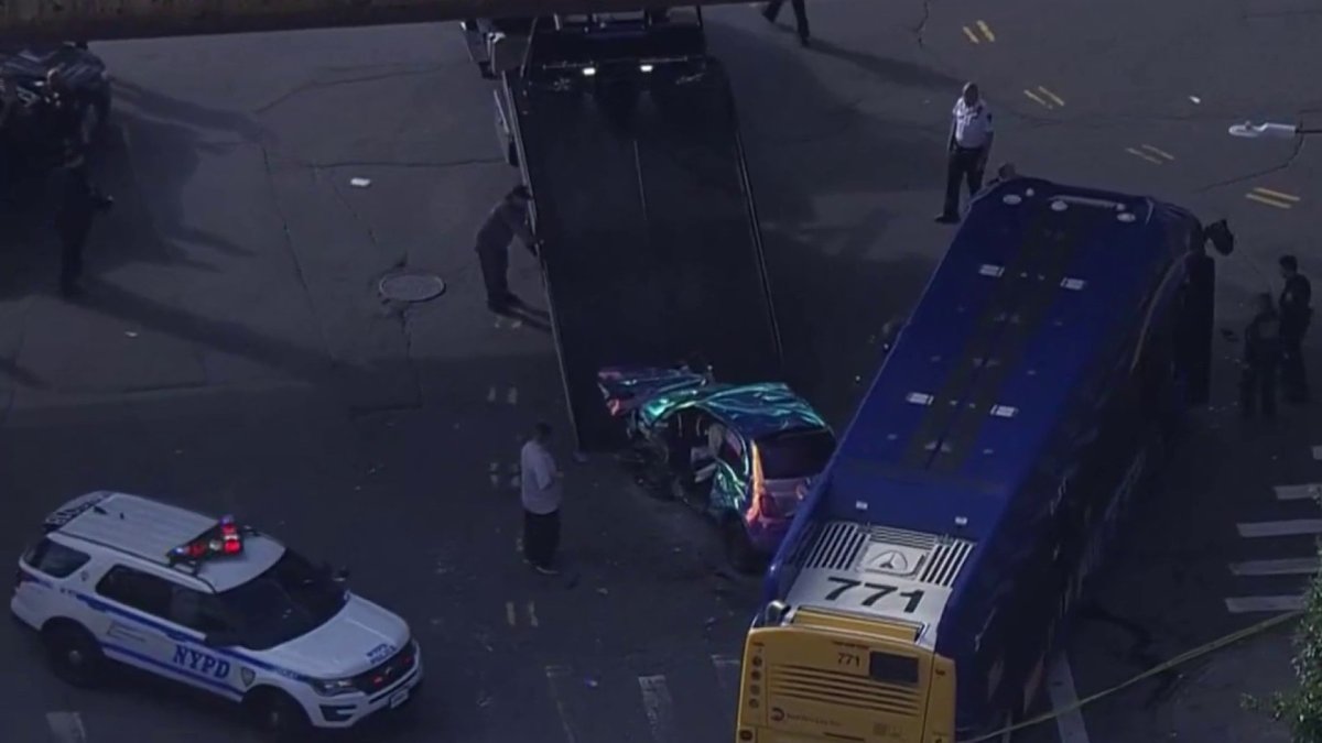 Car Collides with MTA Bus in Brooklyn, Injuring Seven People