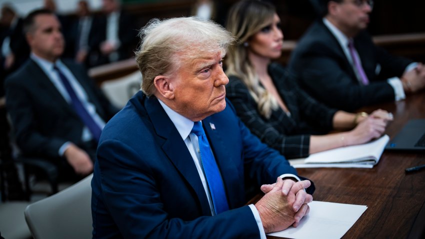 New York, NY – November 6 : Former President Donald Trump waits to take the witness stand at New York Supreme Court on Monday, Nov. 06, 2023, in New York, NY.