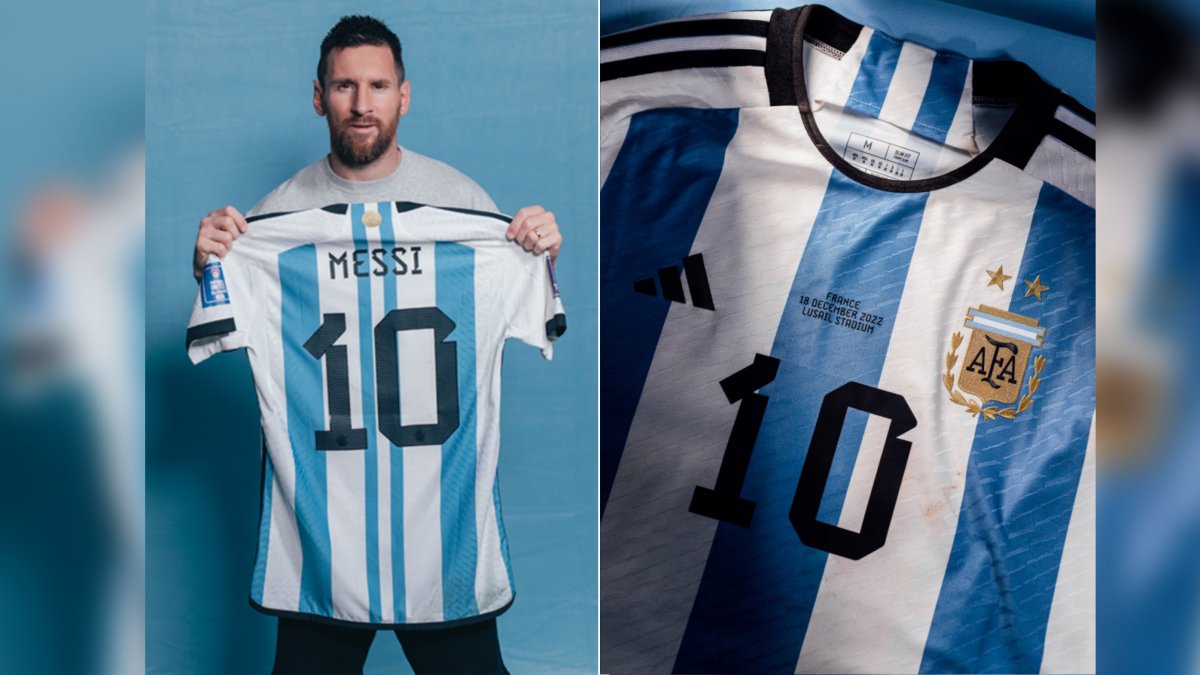 PIDEN MILLONES: Comenzó la subasta de las seis camisetas que Messi usó en  Qatar 2022 - TyC Sports