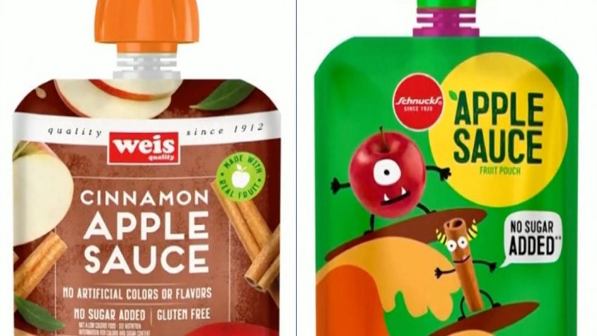 FDA: bolsas de puré de manzana podrían estar contaminadas con otra sustancia tóxica