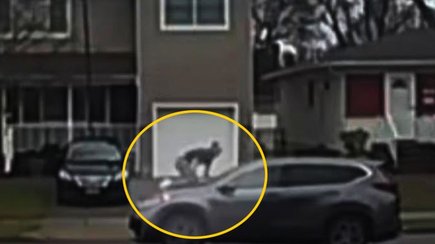 A man jumped on the hood of a car to stop Rolex thief on Long Island.