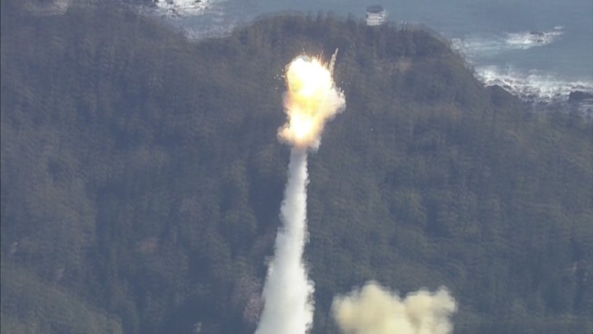 A rocket explodes in japan