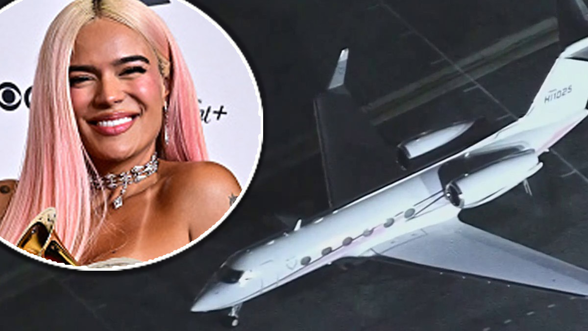 Video jet privado de Karol G aterriza de emergencia en Los Angeles(02)