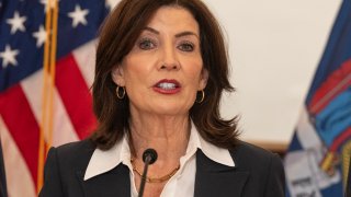 Governor Kathy Hochul speaks during announcement on