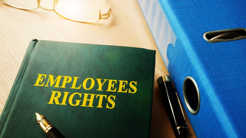 Employees Rights on an office table.