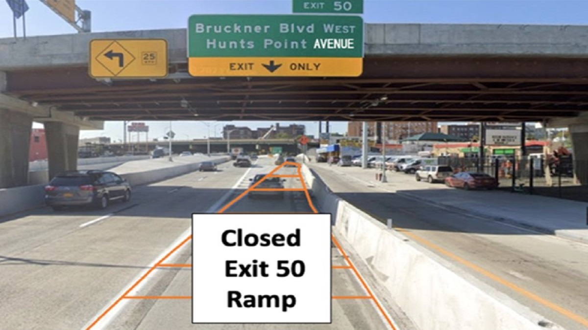 Closing the exit 50 ramp on the Bruckner Expressway, The Bronx – Telemundo New York (47)