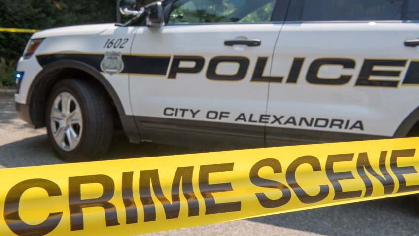 A police car secures the crime scene near a baseball field after a shooting in Alexandria, Virginia on June 14, 2017. Several people including a top Republican congressman were wounded in a Washington suburb early Wednesday morning when a gunman opened fire as they practiced for an annual baseball game between lawmakers.Congressman Steve Scalise, the majority whip who rallies Republican votes in the House of Representatives and one of around two dozen lawmakers gathered at the baseball field in Alexandria, Virginia, was badly injured by a gunshot to the hip, but in stable condition according to his office. (Photo by Paul J. RICHARDS / AFP) (Photo by PAUL J. RICHARDS/AFP via Getty Images)