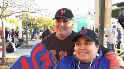 Aficionados listos para partido entre Mets y Dodgers en Citi Field