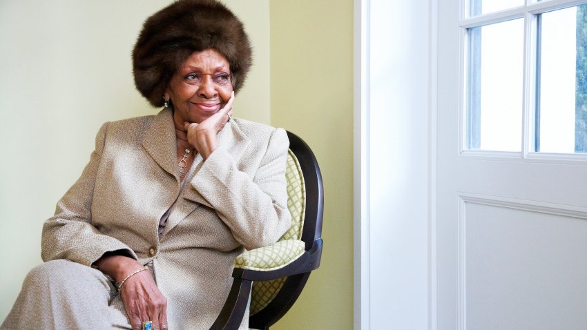 FILE – American gospel singer and author Cissy Houston poses for a portrait in New York on Jan. 22, 2013. Houston, the mother of Whitney Houston and a two-time Grammy winner who performed alongside superstar musicians like Elvis Presley and Aretha Franklin, died Monday, Oct. 7, 2024, in her New Jersey home. She was 91. (Photo by Dan Hallman/Invision/AP, File)