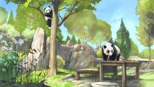 A rendering of the renovated habitat for giant pandas at the Smithsonian National Zoo.