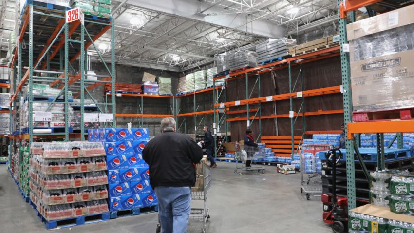 MELVILLE, NY – MARCH 13: As the coronavirus continues to spread across the United States, customers of Costco were met with empty racks that previously contained paper goods including paper towels, tissues and toilet paper on March 13, 2020 in Melville, New York. The World Health Organization declared coronavirus (COVID-19) a global pandemic on March 11th. (Photo by Bruce Bennett/Getty Images)