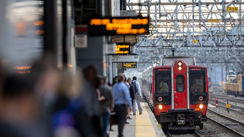 STAMFORD, CONNECTICUT – AUGUST 28: A Metro-North train approaches the Stamford Transportation Center on August 28, 2023 in Stamford, Connecticut. Major upgrades to the facility are being done as a result of the $1.2 trillion Bipartisan Infrastructure Law passed by Congress in 2021. From the total funding Connecticut was allocated some $5.38 billion for infrastructure projects to be used over 5 years, Improvements to mass transit systems and highways are a major focus of the new spending. The Stamford facility is the largest and most transited train station in the Metro-North railroad system after Grand Central in New York City and a major stop in Amtrak’s northeast corridor. Spending from the Infrastructure law is considered the largest national investment in U.S. infrastructure since the construction of the interstate highway system in the 1950s.