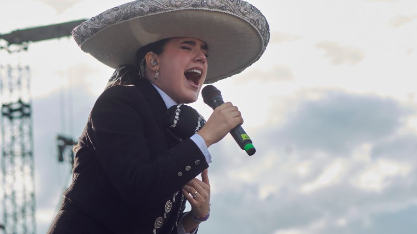 Singer Camila Fernandez performs during the day 2 of the ARRE Fest 2023 at Foro Sol on September 10, 2023 in Mexico City, Mexico.