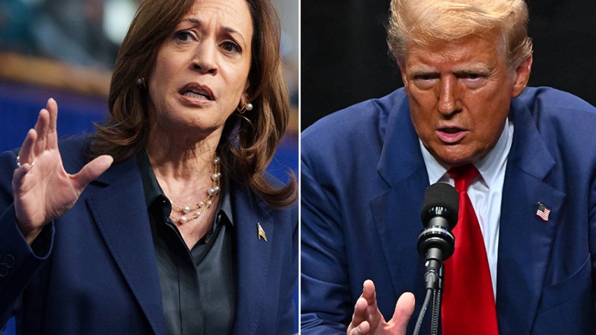 LA CROSSE, WISCONSIN – OCTOBER 17: US Vice President Kamala Harris speaks during a campaign rally in La Crosse, WI on Oct. 17, 2024. With the general election just three weeks away, Harris’s visit is a part of series of stops to shore up support across Midwestern swing states. (Photo by Tim Evans for The Washington Post via Getty Images)SAVANNAH, GA – SEPTEMBER 24: Republican presidential candidate Donald Trump speaks about the tax code and U.S. manufacturing during an event at the Johnny Mercer Theatre Civic Center on September 24, 2024 in Savannah, Ga. (Photo by Ricky Carioti/The Washington Post via Getty Images)