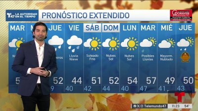 Pronóstico del tiempo para el 19 de noviembre