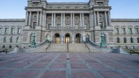 WASHINGTON, DC – FEBRUARY 26: A plaza and steps lead to the Thomas Jefferson Building of the Library of Congress on February 26, 2024, in Washington, DC. (Photo by J. David Ake/Getty Images)