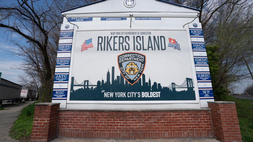 The entrance to Rikers Island in Queens. (Barry Williams/New York Daily News/Tribune News Service via Getty Images)