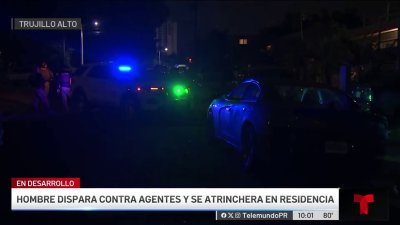 Hombre atrincherado dispara a policías en Trujillo Alto