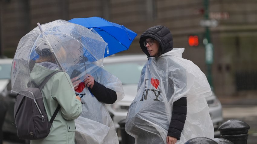 NEW YORK, US – DEC. 11: People are seen during a rainy day in New York City, United States on December 11, 2024. (Photo by Selcuk Acar/Anadolu via Getty Images)