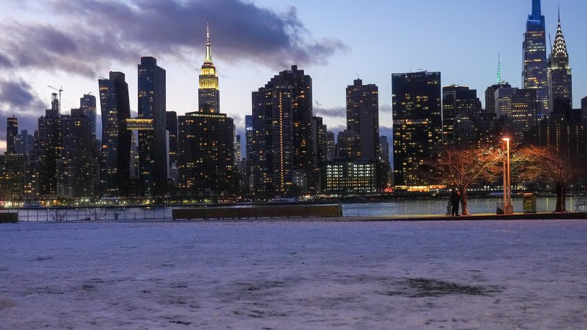 NEW YORK, UNITED STATES – DECEMBER 23: After the first snowfall of the year in New York City, United States, the freezing cold continues to affect the area, while people carry on with their daily lives on December 23, 2024. (Photo by Selcuk Acar/Anadolu via Getty Images)