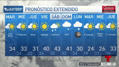 Pronóstico del tiempo para el 14 de enero