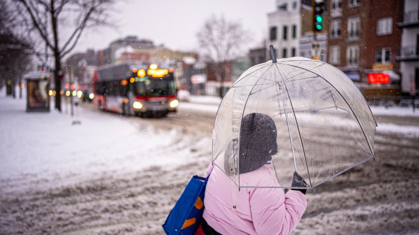 WASHINGTON, DC – JANUARY 6: A person crosses North Capitol Street in the nation’s capital on January 6, 2025 in Washington, DC. A winter storm slammed into the region shutting down federal offices and schools as Congress is scheduled to certify the 2024 presidential elections results on Monday, four years after a mob of supporters of then-President Donald Trump stormed the Capitol to halt the certification of the 2020 election results. (Photo by Andrew Harnik/Getty Images)