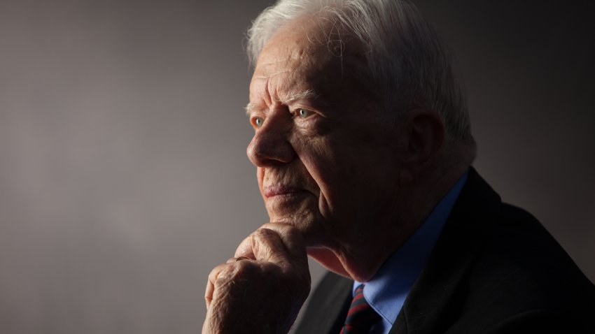 ATLANTA — SEPT 14: Former President Jimmy Carter interviewed for “The Presidents’ Gatekeepers” project at the Carter Center, Atlanta, Georgia, September 14, 2011. (Photo by David Hume Kennerly/Getty Images)