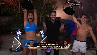 ¡Campeones! Susana y Briadam se llevan el trofeo de Exatlón EEUU All Stars