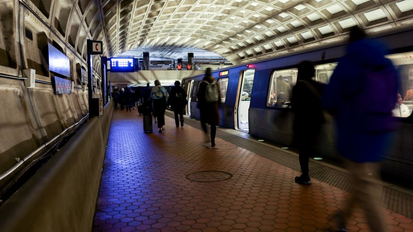 Commuters at a Metro station in Washington, DC, US, on Thursday, Feb. 6, 2025. US government employees have until the end of the day to make a million individual decisions that will collectively reshape the federal workforce; resign and continue to get paid through the end of September, or remain with an uncertain future in an administration run by President Donald Trump and his personally appointed efficiency czar, Elon Musk. Photographer: Tierney L. Cross/Bloomberg via Getty Images