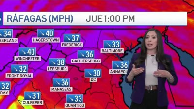 Jueves frío y con fuertes ráfagas de viento en el área de DC