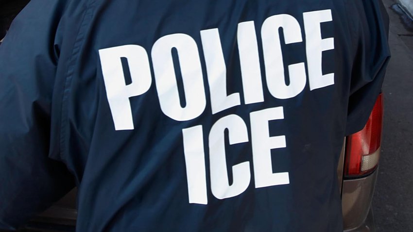 File image of an officer with U.S. Immigration and Customs Enforcement, or ICE.