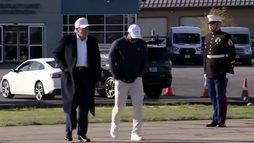 Corredor estrella de los Eagles pasa tiempo con Trump en NJ
