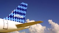 Foto de archivo de un avión de Jetblue.