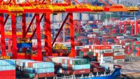 Shipping crates at Chinese port