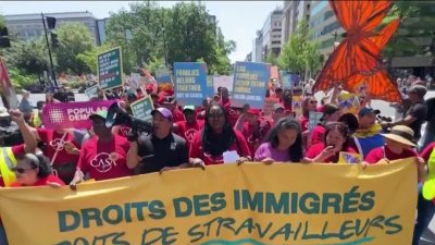 Grupos se manifiestan contra políticas migratorias en Washington DC