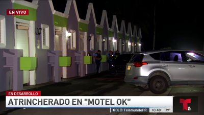 Sospechoso de robo se atrinchera en motel
