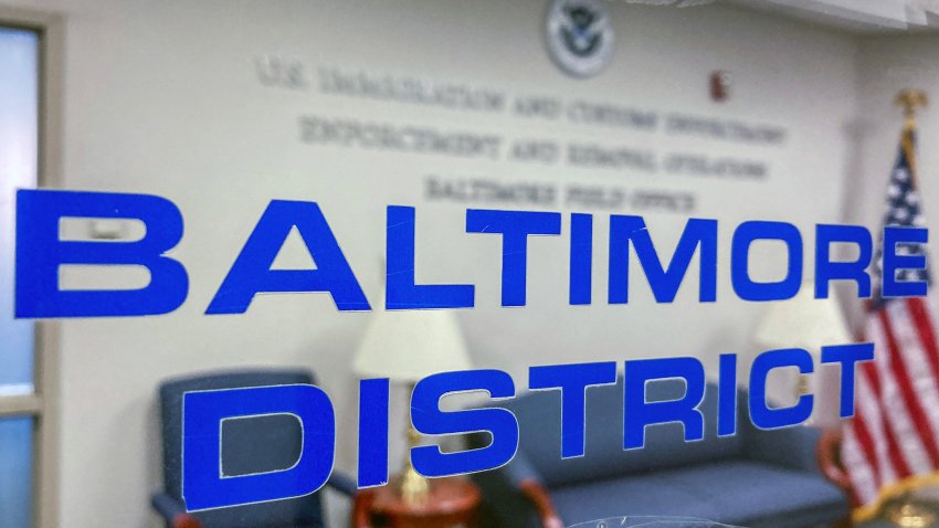 Baltimore’s Enforcement and Removal Operations of ICE, U.S. Immigration and Customs Enforcement. (Karl Merton Ferron/The Baltimore Sun/Tribune News Service via Getty Images)