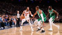 NEW YORK, NY – MAY 16: Jalen Brunson #11 of the New York Knicks handles the ball during the game against the Boston Celtics during Round Two Game Six of the 2025 NBA Playoffs on May 16, 2025 at Madison Square Garden in New York City, New York.  NOTE TO USER: User expressly acknowledges and agrees that, by downloading and or using this photograph, User is consenting to the terms and conditions of the Getty Images License Agreement. Mandatory Copyright Notice: Copyright 2025 NBAE  (Photo by Brian Babineau/NBAE via Getty Images)