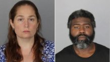 Brenda Spencer, 38, at left, and Branndon Mosley, 41, right, both from Gloucester Township, New Jersey, have been arrested and charged after a teen told police she was held captive in a dog cage in their home and was sexually abused.