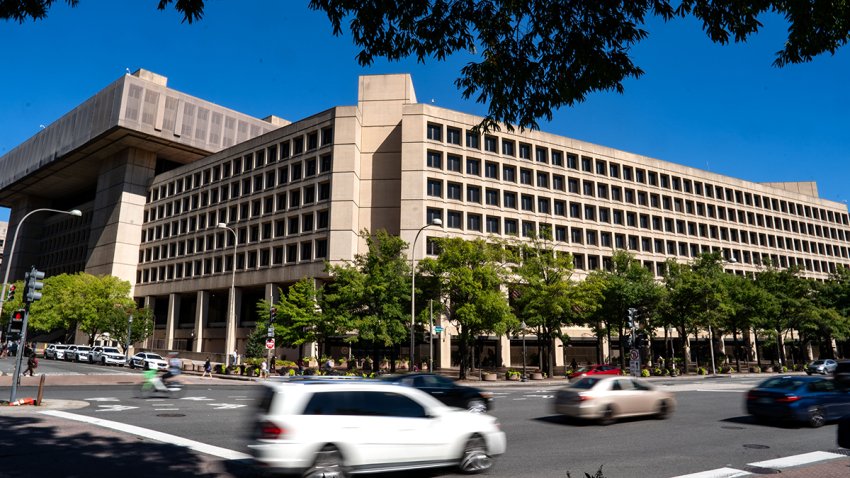 The J. Edgar Hoover building, Federal Bureau of Investigation (FBI) headquarters, is photographed on October 8, 2024, in Washington, D.C.